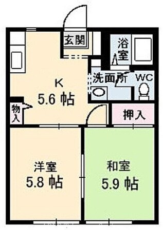 パティオ　２棟の物件間取画像